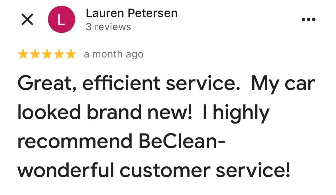 Customer testimonial