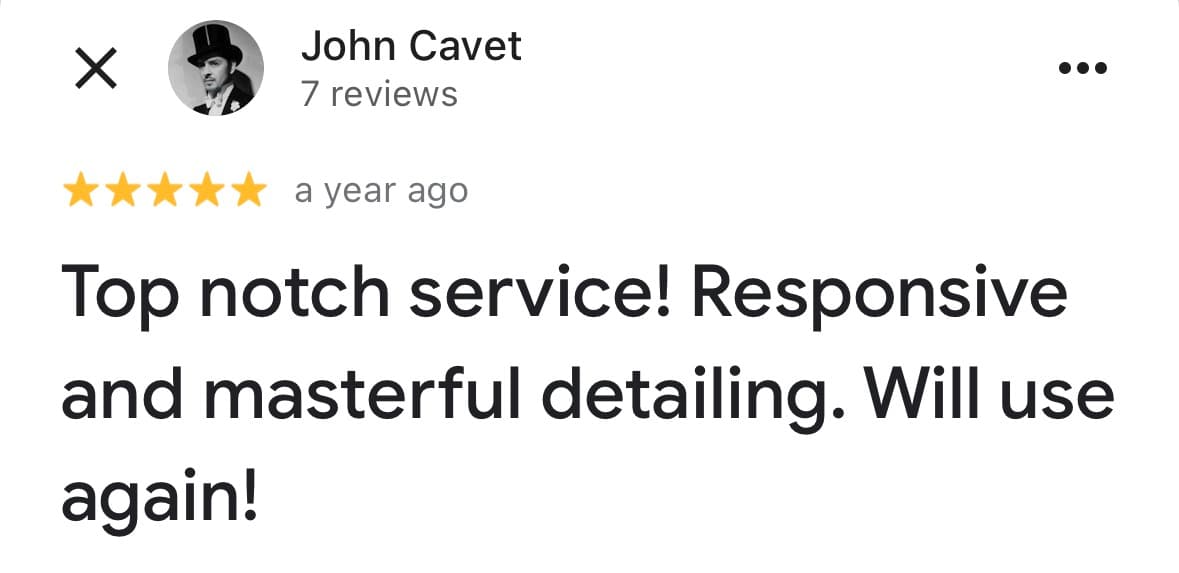 Customer testimonial