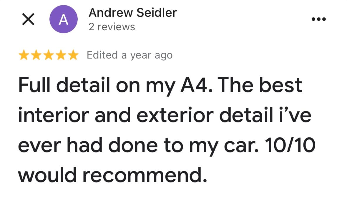 Customer testimonial