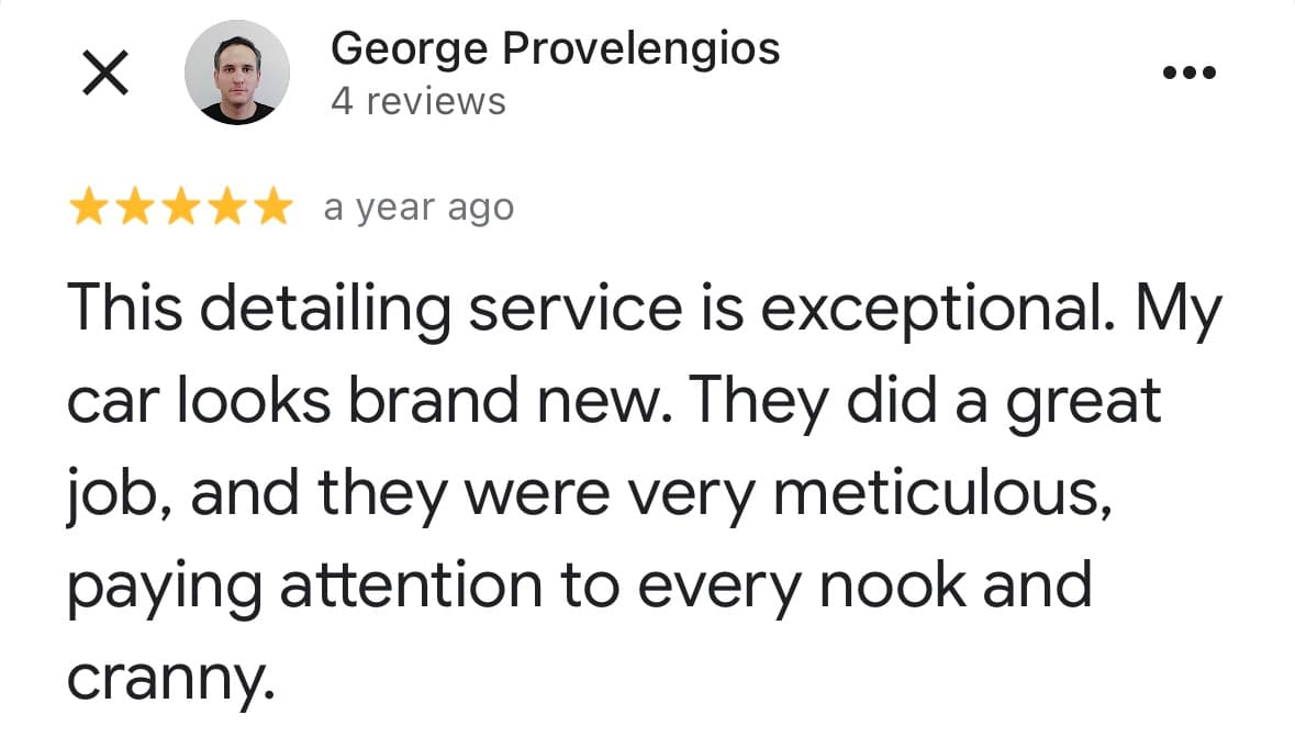 Customer testimonial