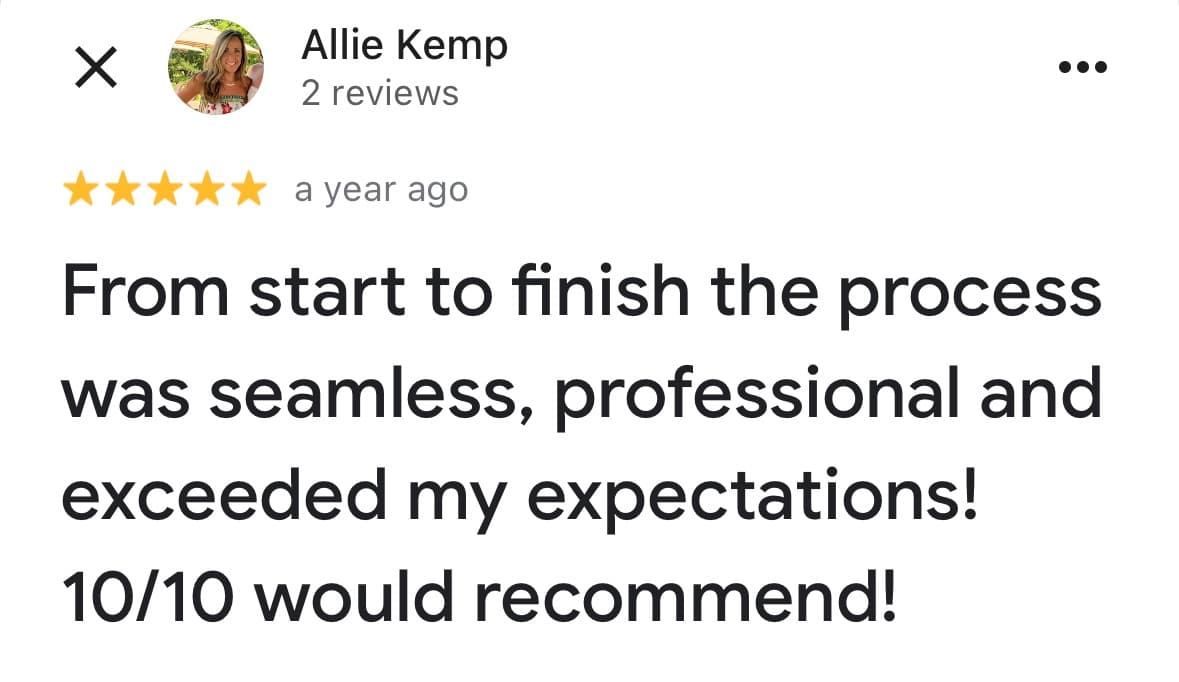 Customer testimonial