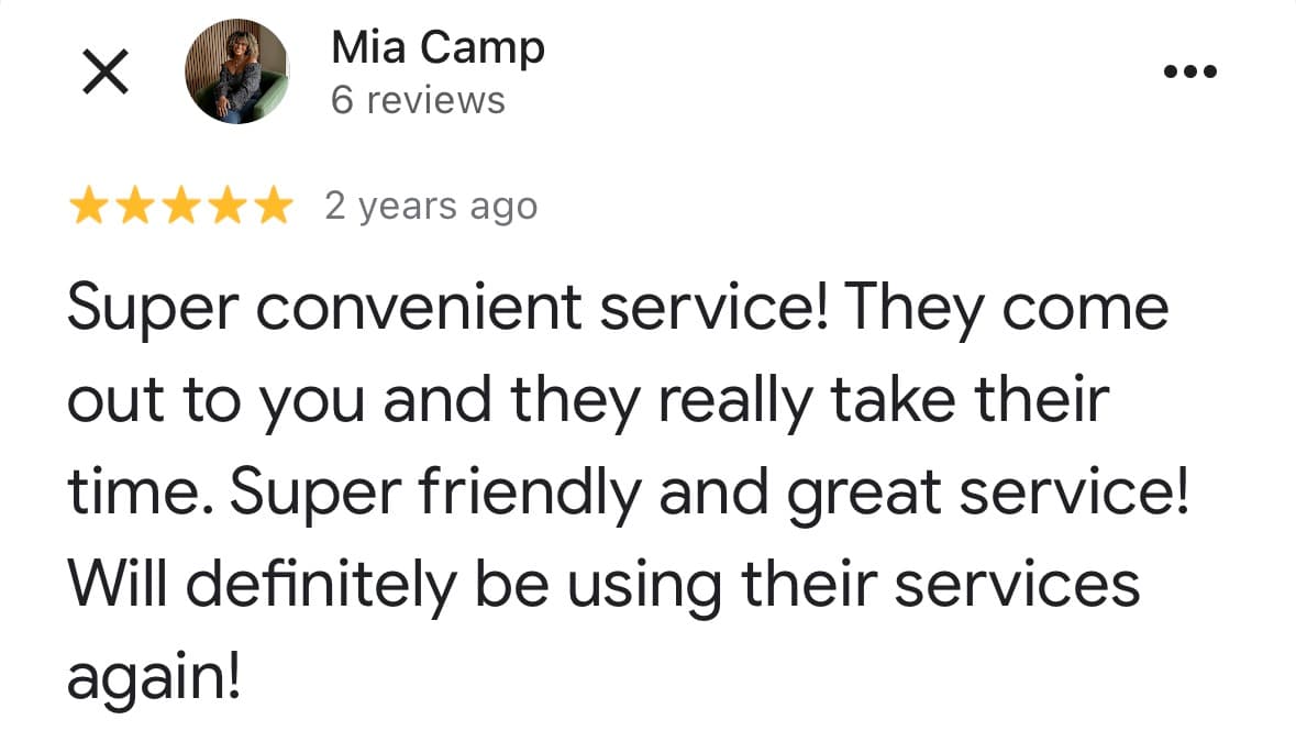 Customer testimonial