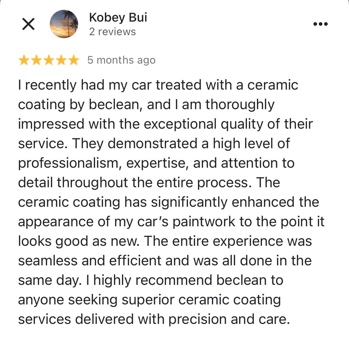 Customer testimonial