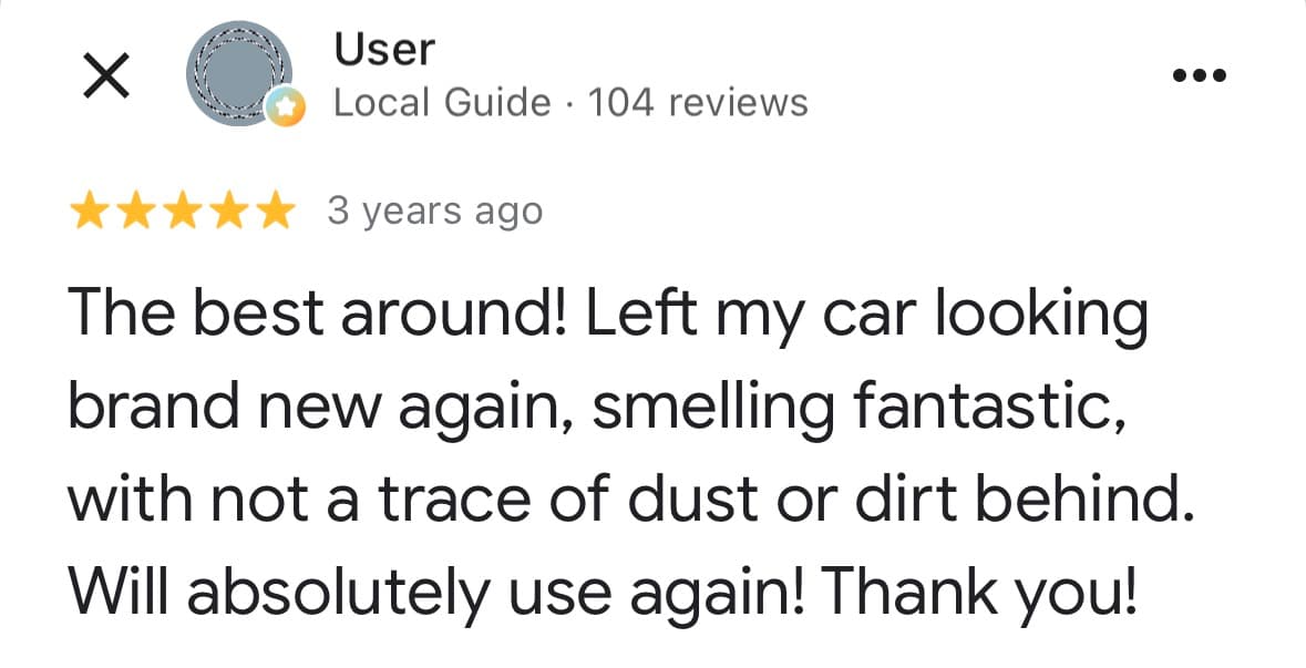 Customer testimonial