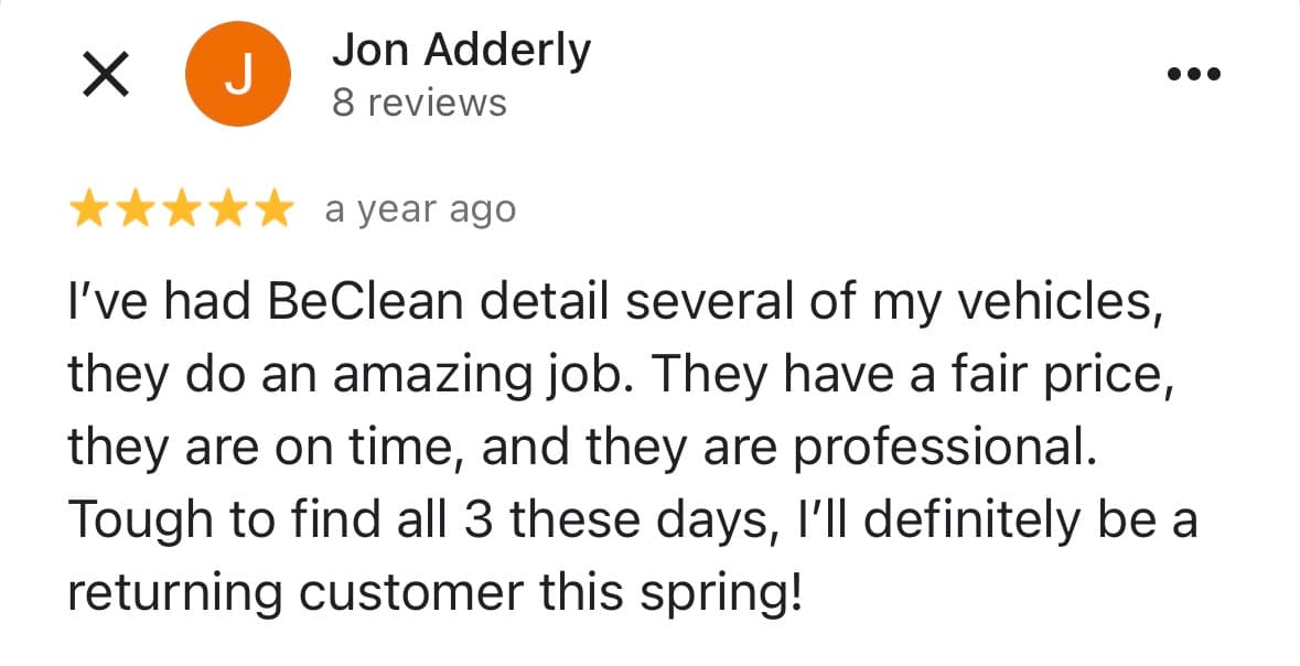 Customer testimonial