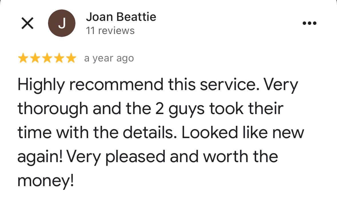 Customer testimonial