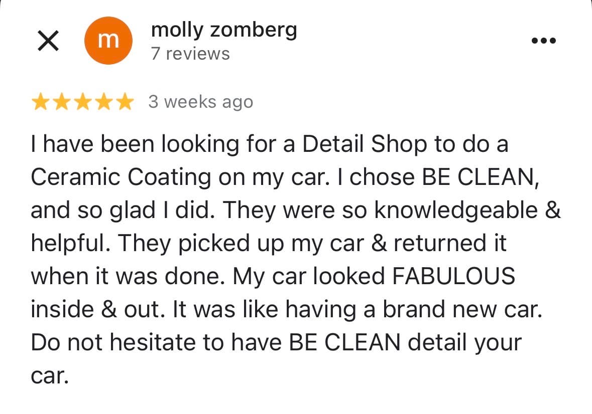 Customer testimonial
